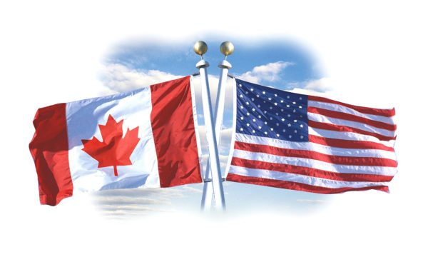 Флаг США и Канады
