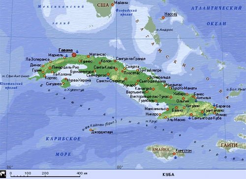 Cuba Island Map