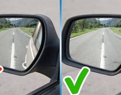 Correct adjustment of car mirrors