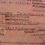 Штамп в паспорте при въезде в Бразилию