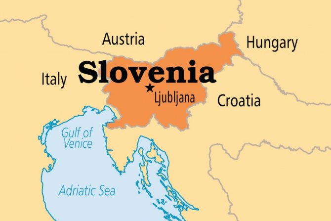 Slovenia on the world map