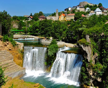 waterfall in Jajce